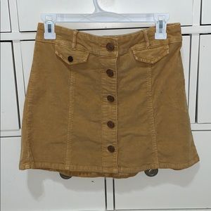BDG button down corduroy skirt
